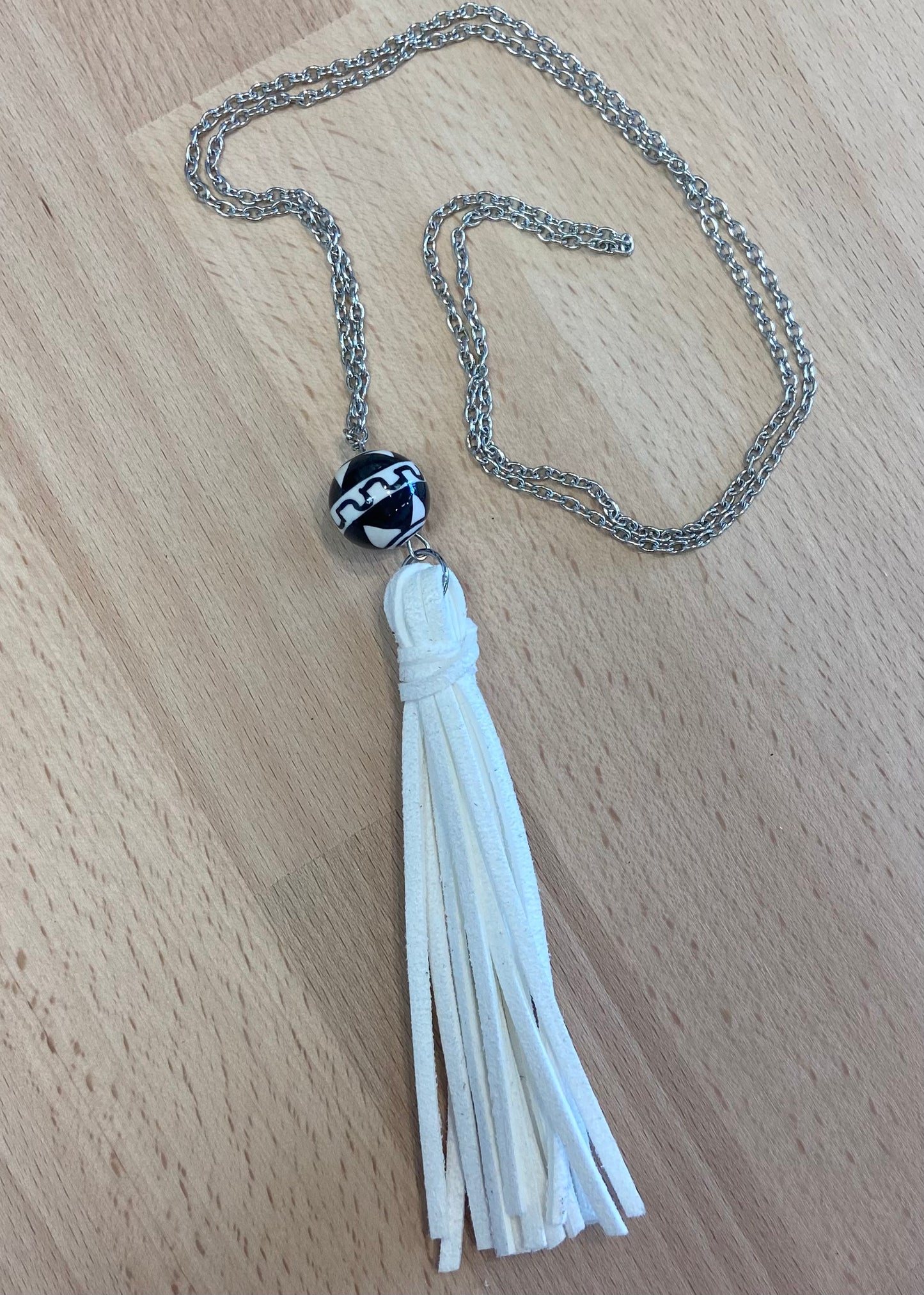 BBD Carolina Tassel Necklace - Black & White