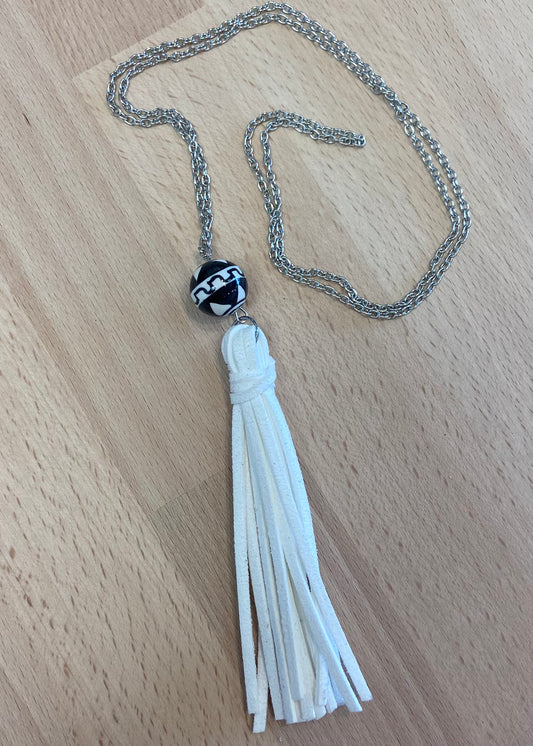 BBD Carolina Tassel Necklace - Black & White