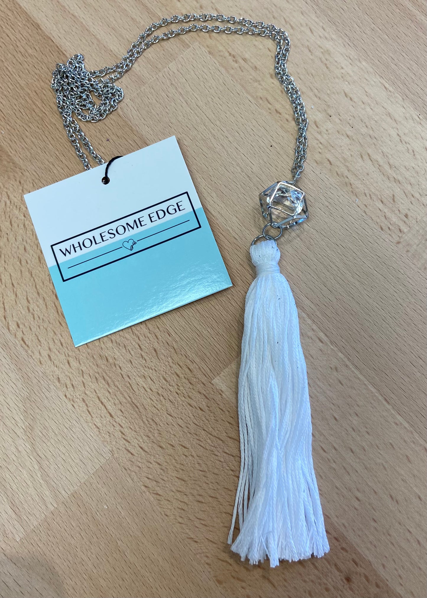 BBD Carolina Tassel Necklace - Silver White