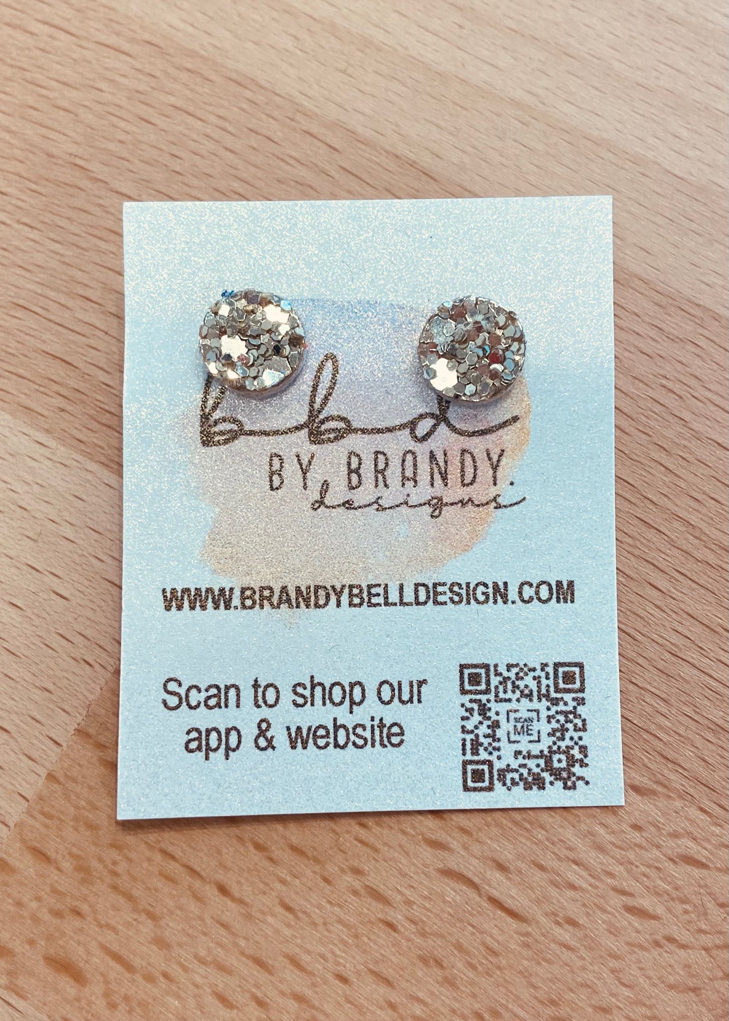 BBD Poppy Studs - Champagne Glitter