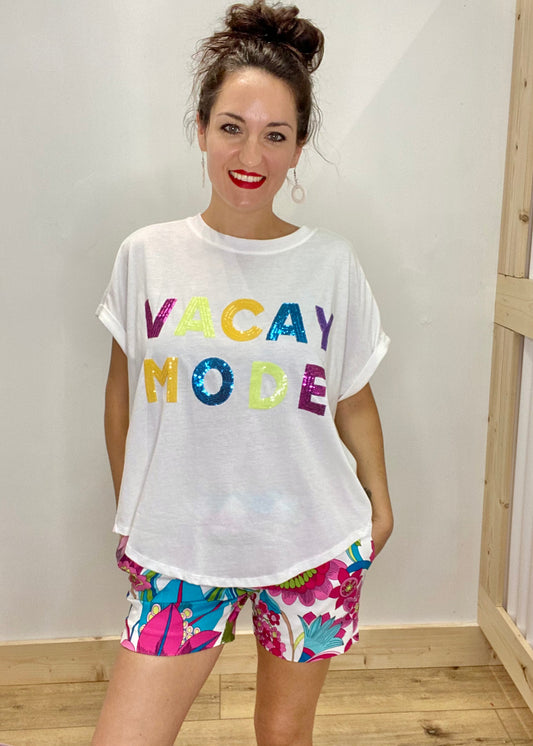 Feelin' That "Vacay Mode" Sequin Top