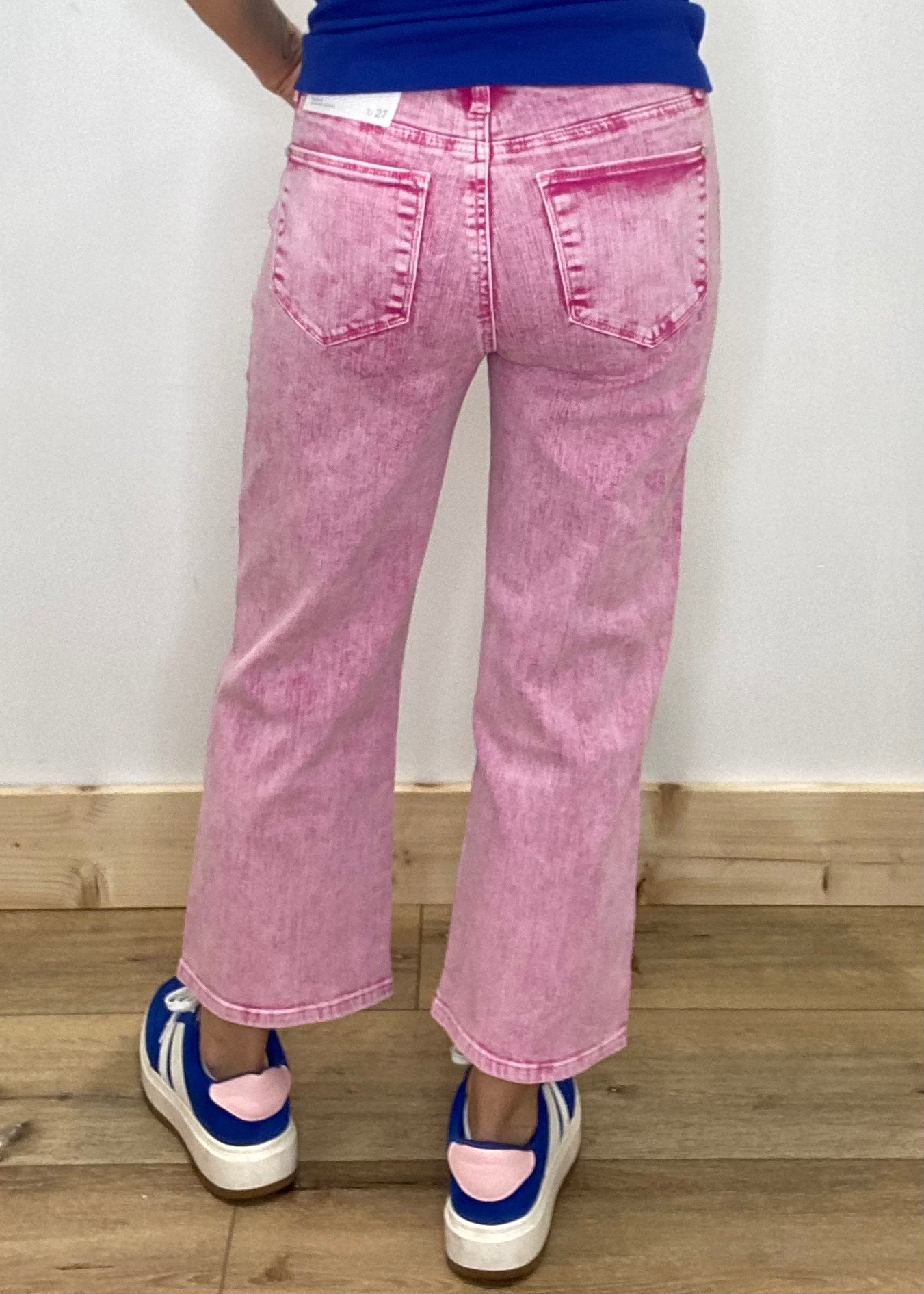 Petra153 Hot Pink Acid Wash Jeans