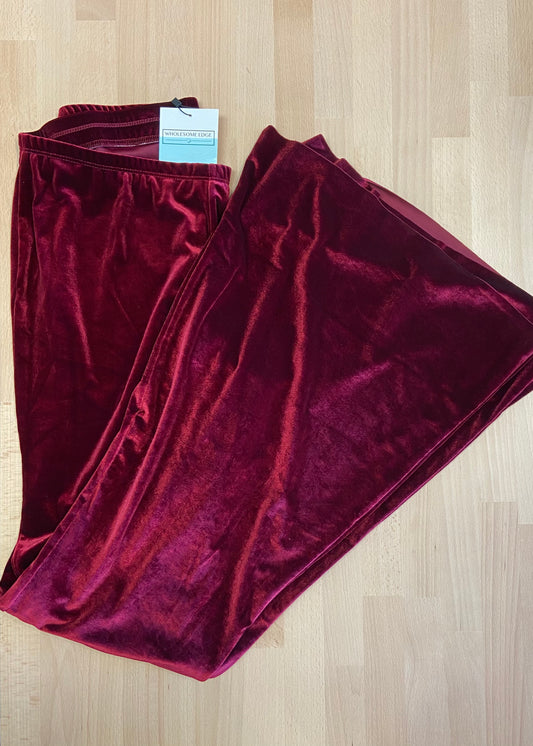 Fine Wine Velvet Flare Pants