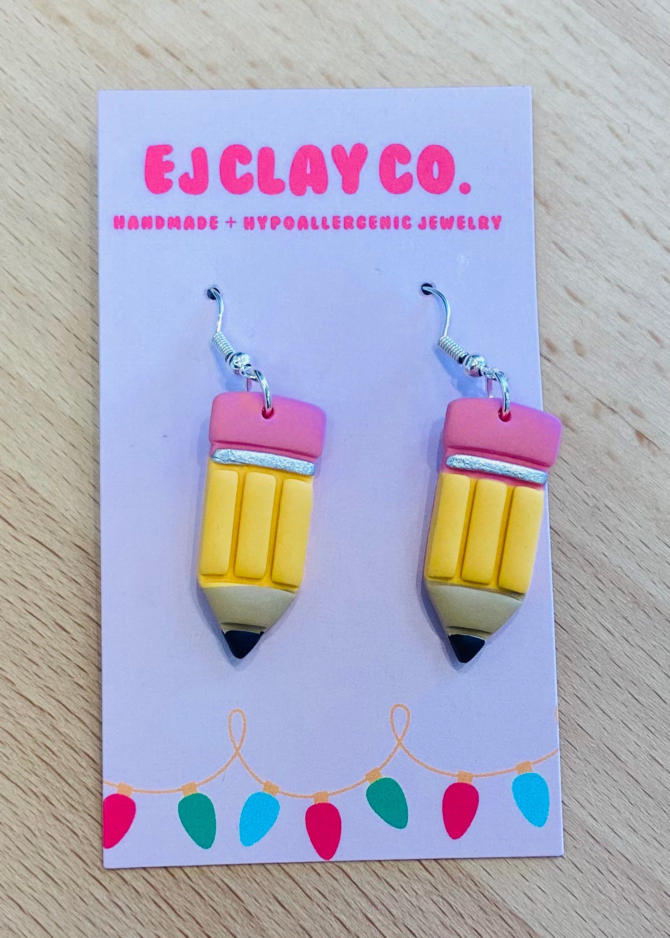 Proud Teacher Pencil Earrings