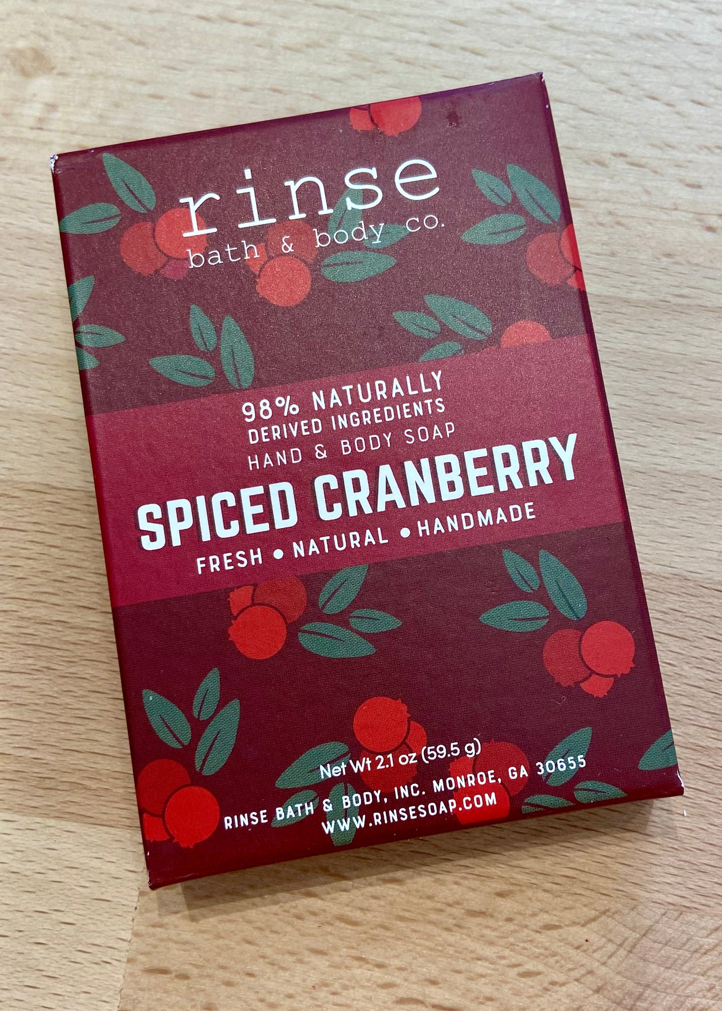 Rinse Mini Bar Soap - Spiced Cranberry