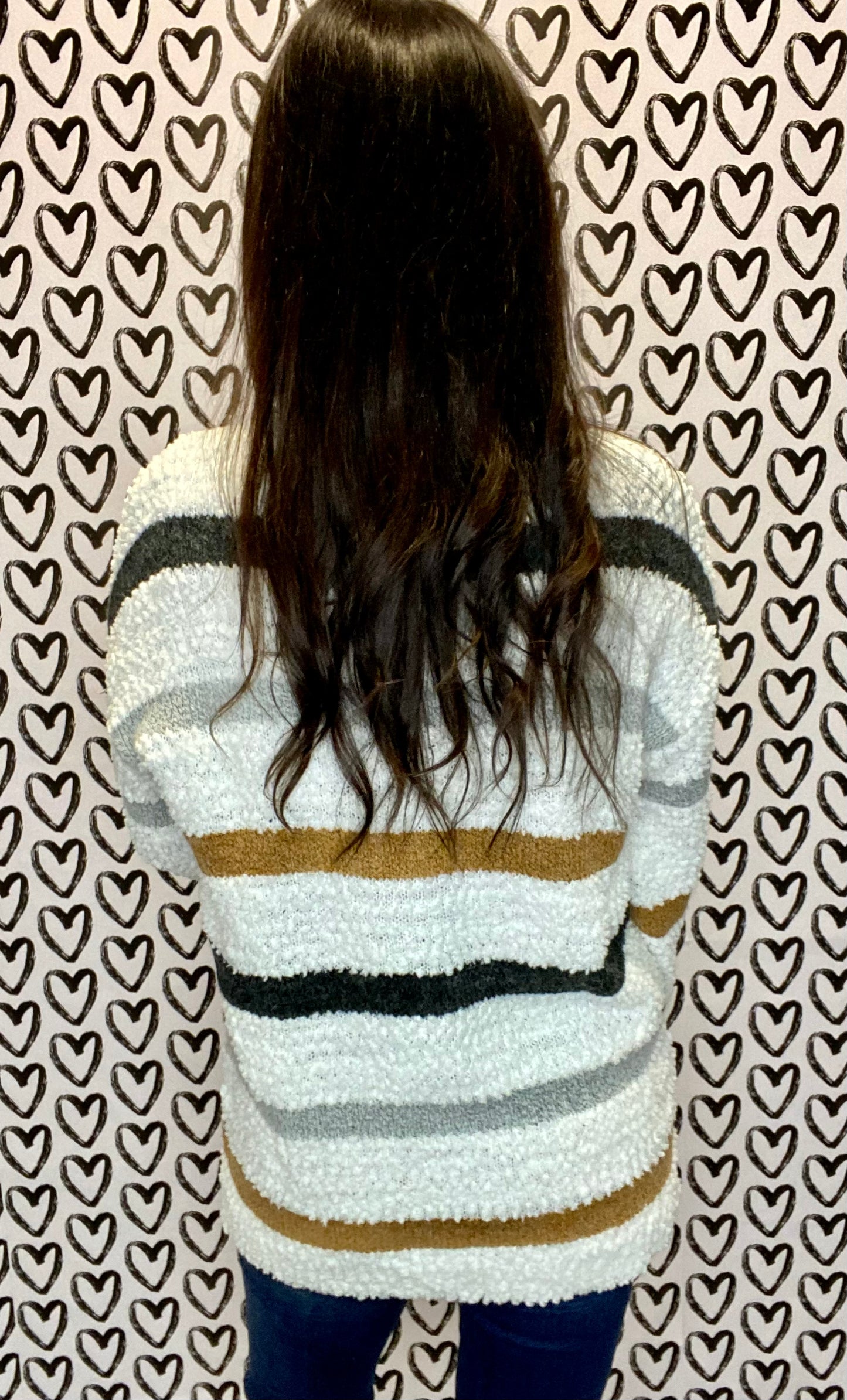 Cozy Striped Popcorn Sweater