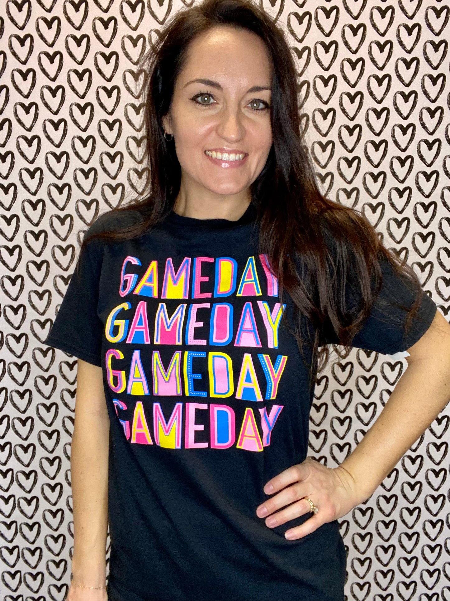 Neon Game Day Tee - Black