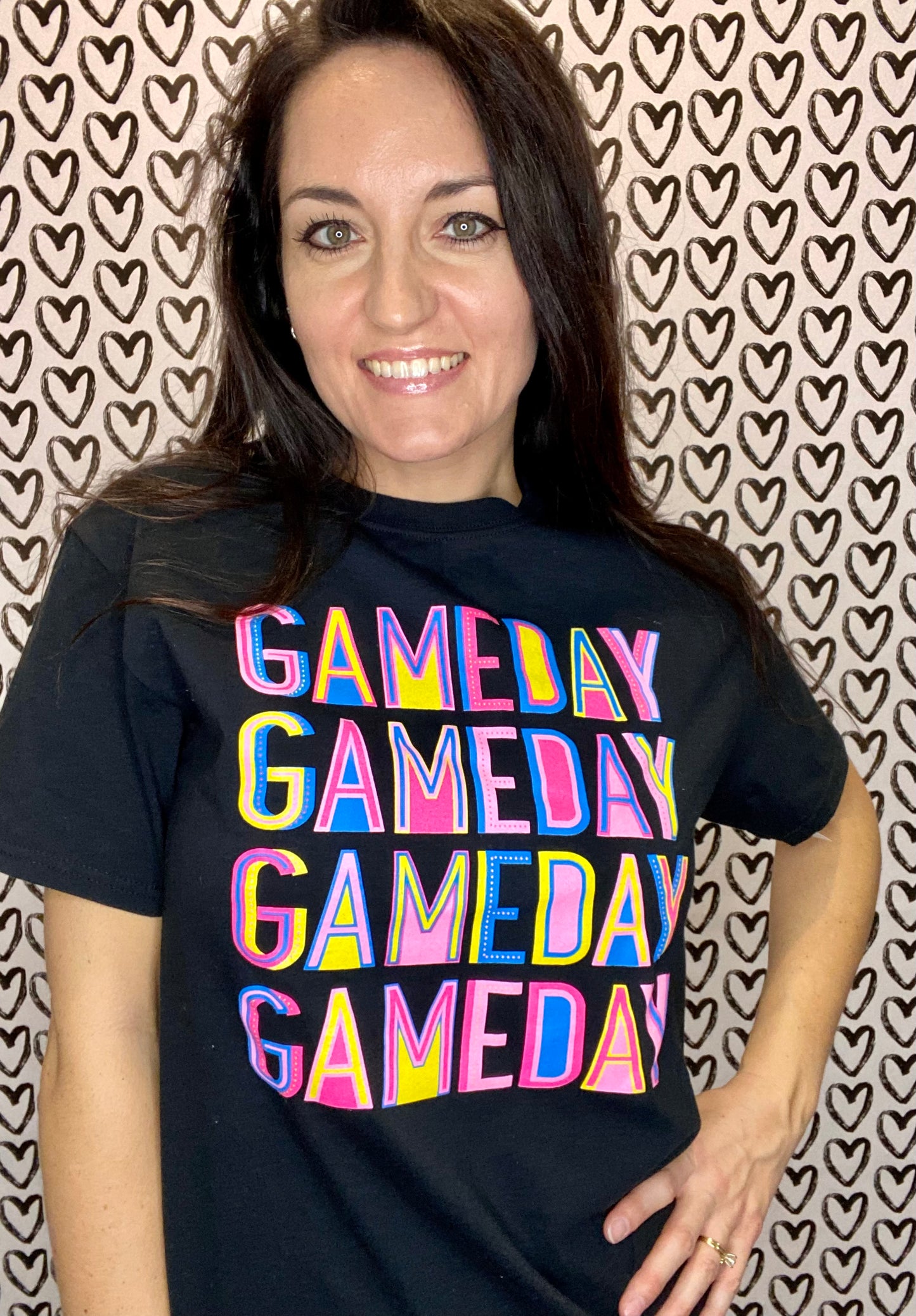 Neon Game Day Tee - Black