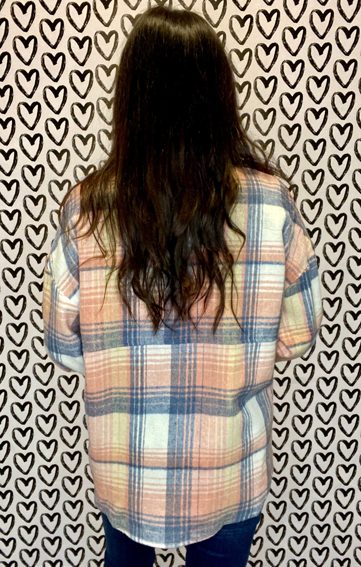 Pink & Blue Plaid Shacket