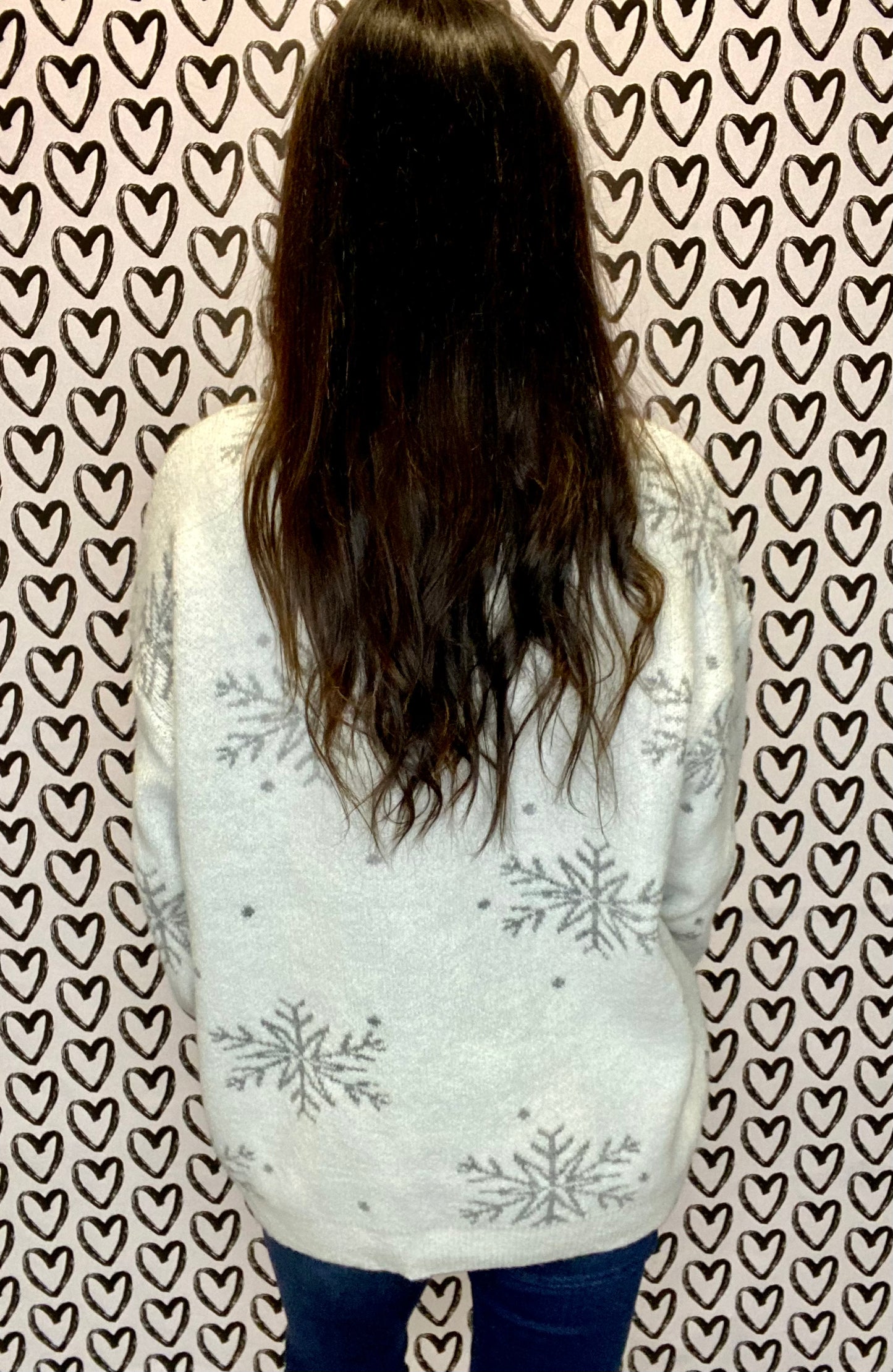 Snowflake Sweater w/ Front Pocket