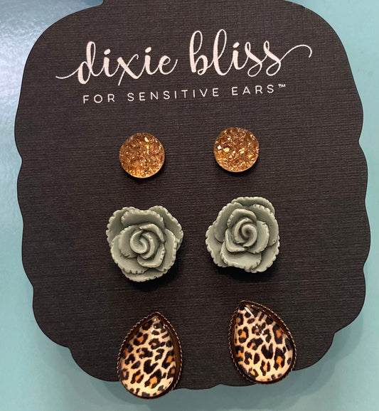 Dixie Bliss Faye Trio Stud Earrings