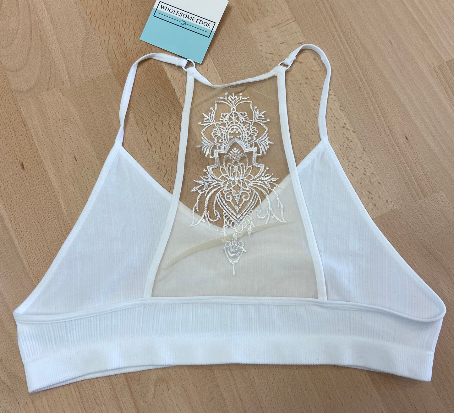 Back Tattoo Bralette - White