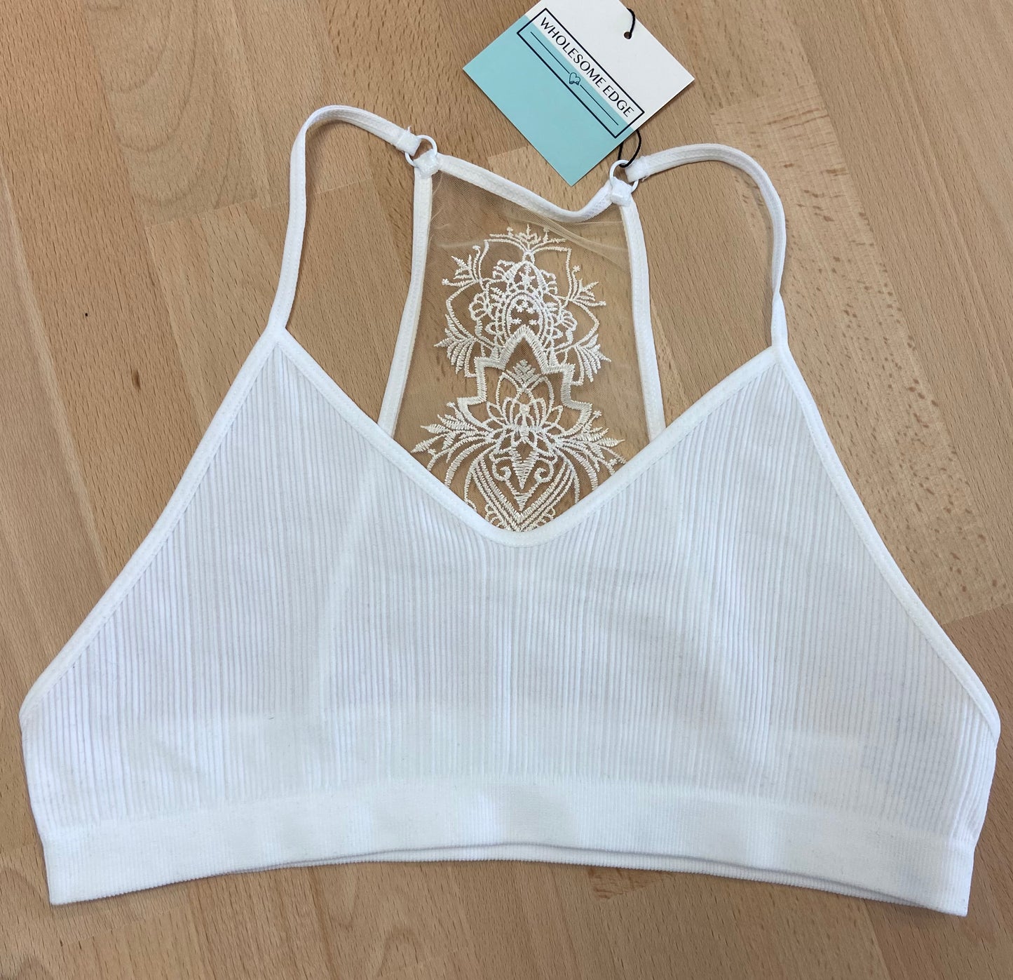 Back Tattoo Bralette - White