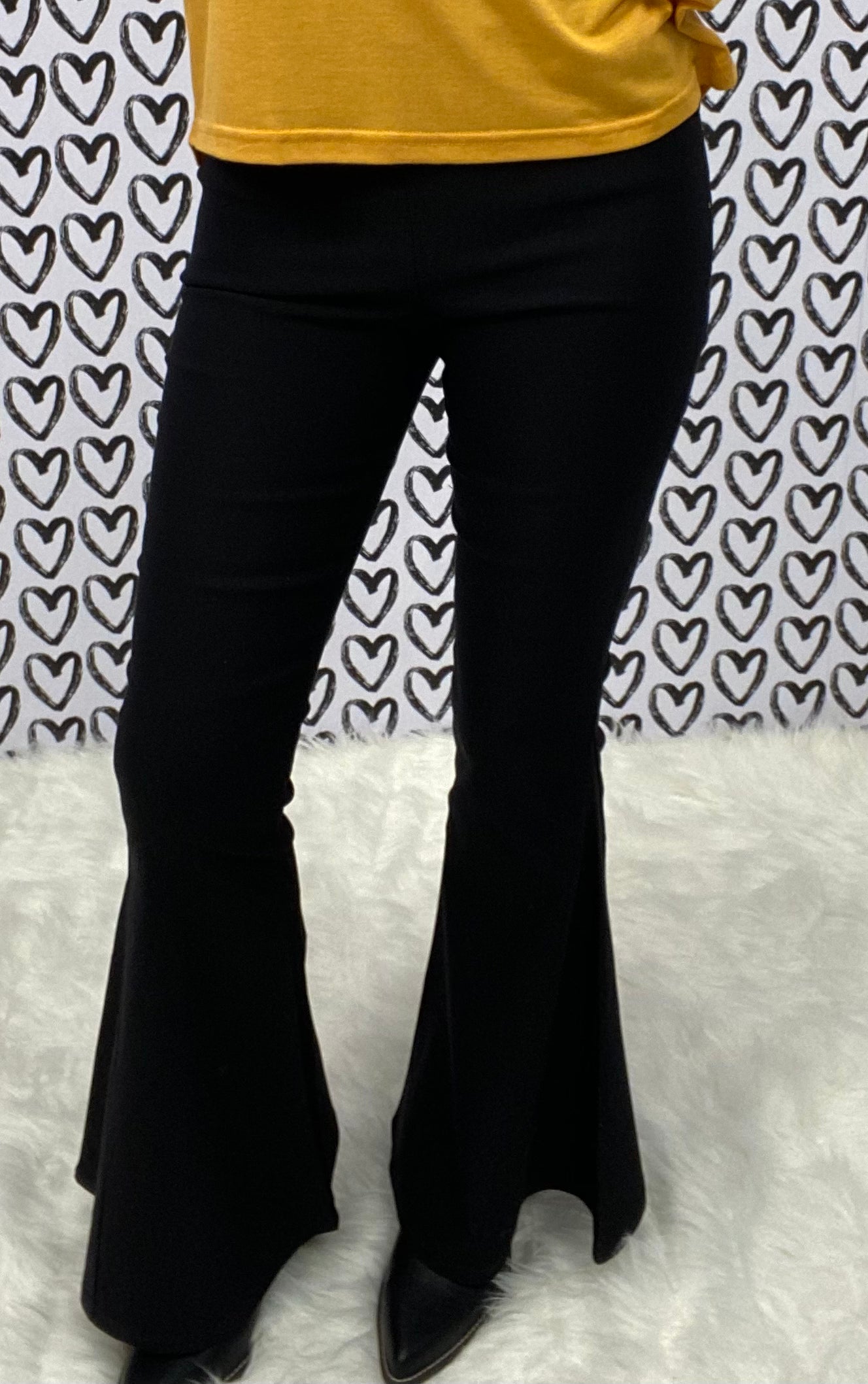 Black Bell Bottom Pants