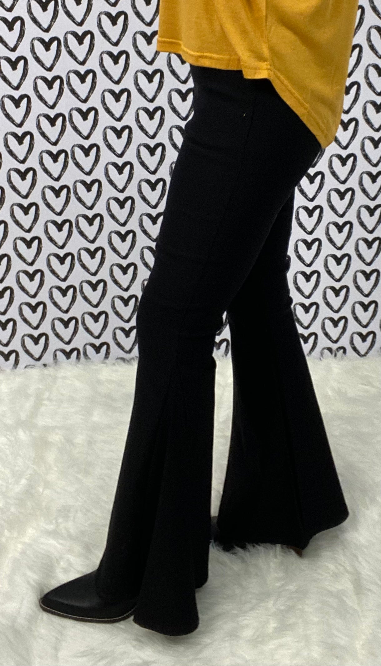 Black Bell Bottom Pants