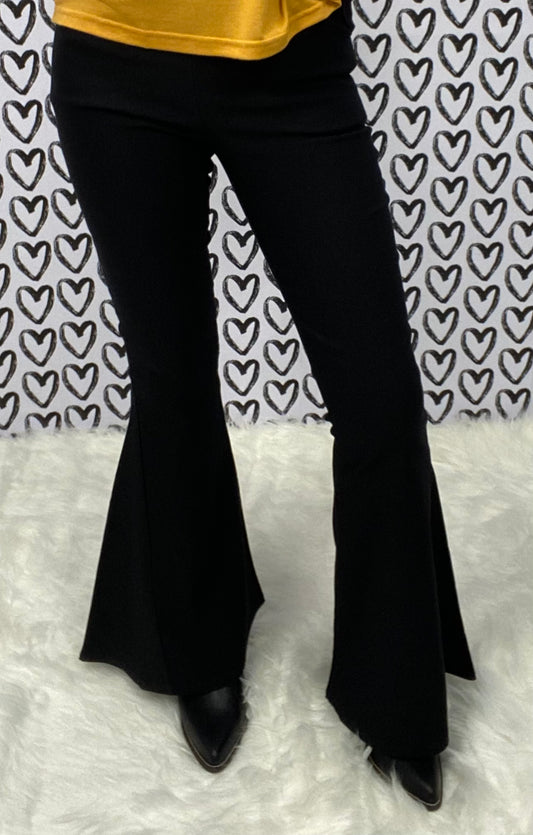 Black Bell Bottom Pants