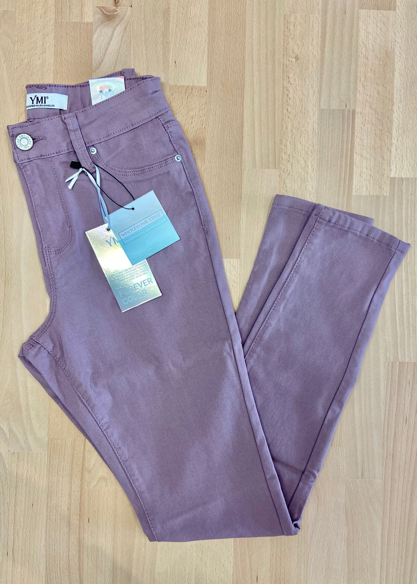 YMI Hyperstretch Mid-Rise Skinny Pants - Orchid