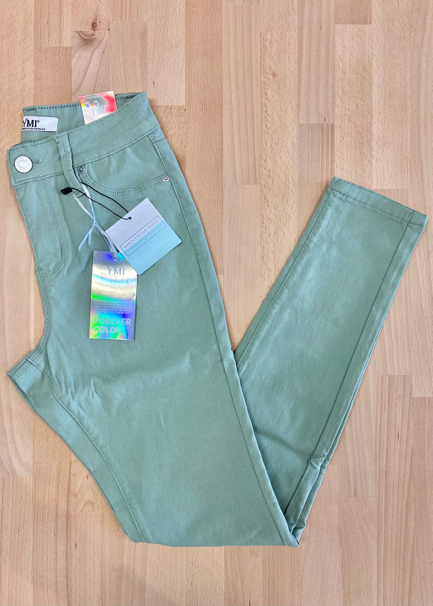 YMI Hyperstretch Mid-Rise Skinny Pants - Jade