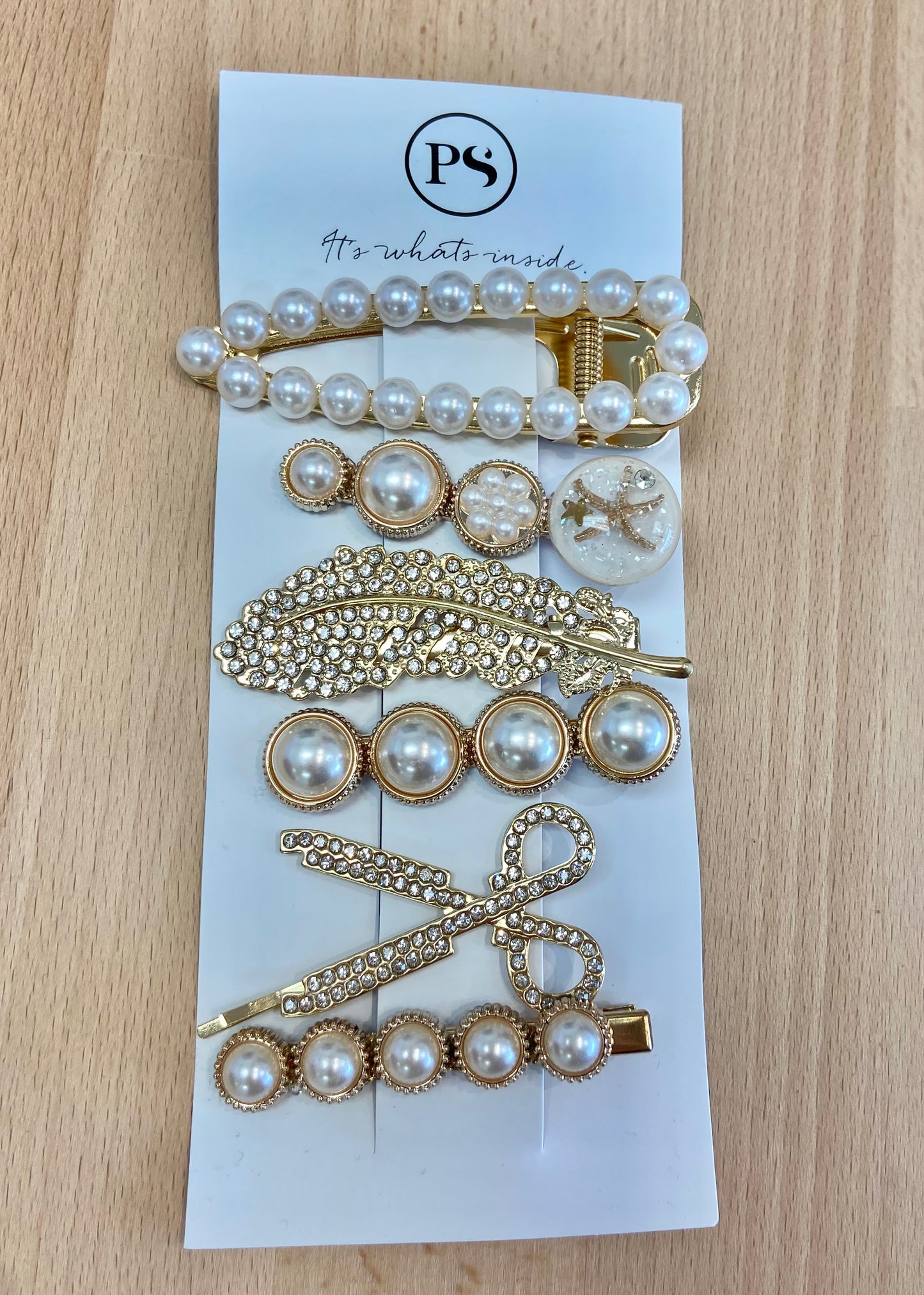 Pretty Simple Queen of Pearls Hairclip Set